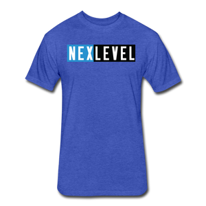 NEXLEVEL Super-Soft Fitted T-Shirt (runs small) - heather royal