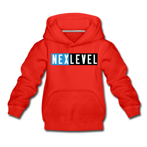 NEXLEVEL Kids‘ Premium Hoodie (runs small) - red
