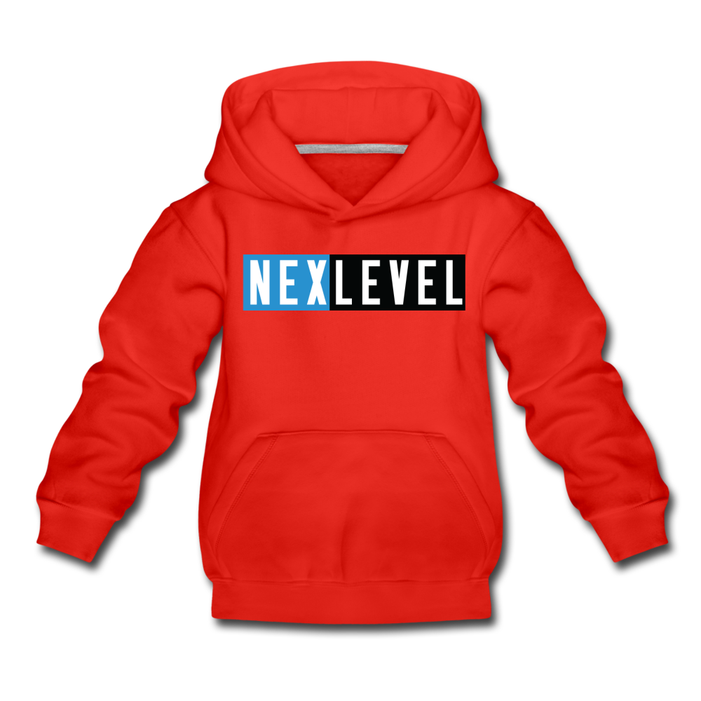 NEXLEVEL Kids‘ Premium Hoodie (runs small) - red