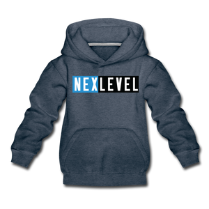 NEXLEVEL Kids‘ Premium Hoodie (runs small) - heather denim